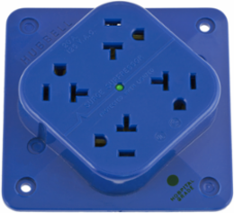 4-PLEX Hospital Grade Surge Suppression Receptacle 20A 125V 5-20R Blue