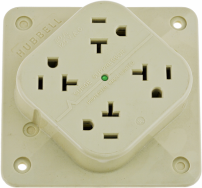 4-PLEX Surge Suppression Receptacle 20A 125V 3-Wire Grounding