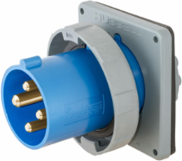 IEC Pin and Sleeve Male Flanged Inlet 30A 3-Phase 250V AC Watertight
