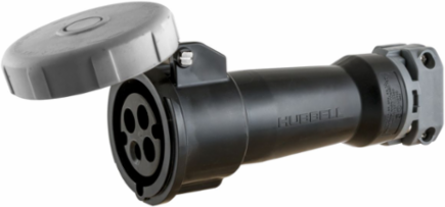 Heavy Duty IEC Pin and Sleeve Female Connector, 30A 3-Phase 600V AC, 4-Wire