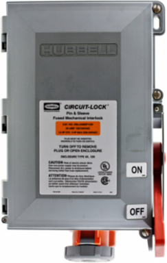 IEC Female Fused Mechanically Interlocked Receptacle 30A 12.4 Inch