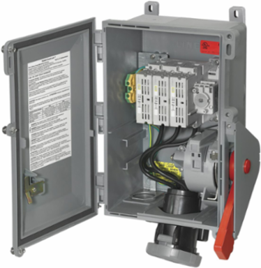 Industrial Grade 30A 3-Pole 4-Wire Fused Socket 600V AC