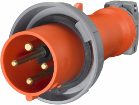 Heavy Duty Watertight Male Plug, 30A 125/250V, 3-Pole, 4-Wire