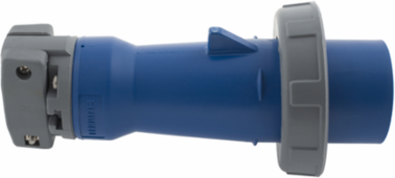 Heavy Duty IEC Male Plug, 30A 3-Pole 4-Wire, Watertight, Orange
