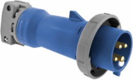 Heavy Duty IEC Male Plug, 30A 3-Pole 4-Wire, Watertight, Orange