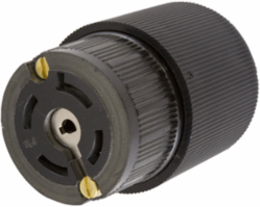 Twist-Lock® VariLoad Female Connector, 20A 3-Phase Wye 120/208V AC, 4-Pole 5-Wire, Black