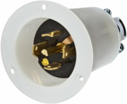 Twist-Lock Flanged Inlet 20A 4-Pole 5-Wire 400Hz