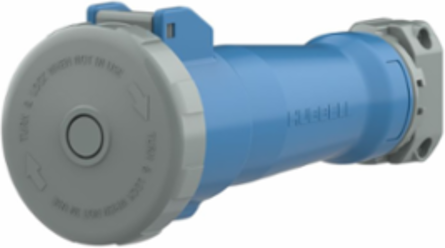 Watertight IEC Female Connector Body, 60A 3-Phase, 250V AC, 3-Pole 4-Wire