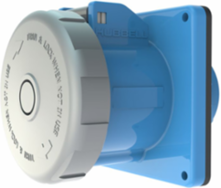 Heavy Duty Watertight Receptacle, 60A, 3-Pole, 4-Wire, 250V AC