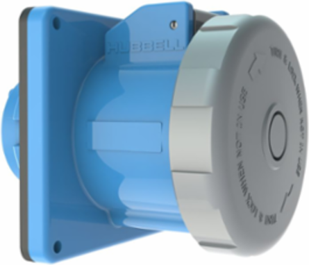 Heavy Duty Watertight Receptacle, 60A, 3-Pole, 4-Wire, 250V AC