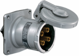 Heavy Duty Watertight 60A Receptacle, 3-Pole 4-Wire