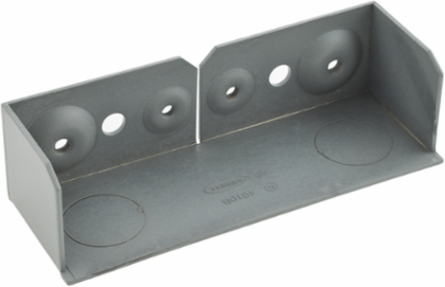 Metal Raceway End Cap, Gray, 1-3/4 Inch Width, Steel