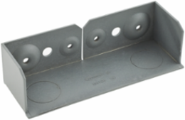 Metal Raceway End Cap, Gray, 1-3/4 Inch Width, Steel