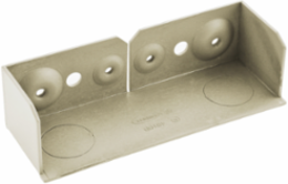 Metal Raceway End Cap, 1.750 Inch, Ivory Steel