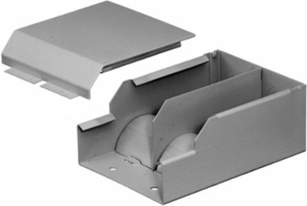 Metal Raceway Divided Entrance Fitting, 3-1/2 Inch Wide, Steel