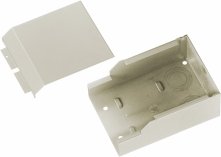 Metal Raceway Entrance Fitting, Steel, Ivory, 5.1 Inch Width