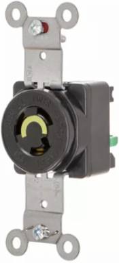EdgeConnect™ Twist-Lock® Receptacle, 15A 125V, 2-Pole, Black