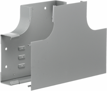 Metal Raceway Tee Fitting, 600V AC Rated, Gray, Steel, 8.9 Inch Width