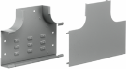 Metal Raceway Tee Fitting, 600V AC Rated, Gray, Steel, 8.9 Inch Width
