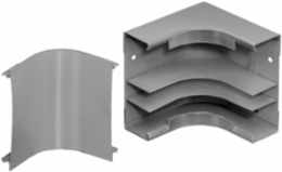 Metal Raceway Divided Internal Elbow, 6-1/4 Inch, Steel, Gray