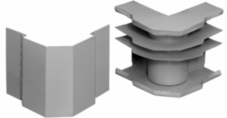 Metal Raceway Divided Large Radius External Elbow 6.1 Inch, Steel
