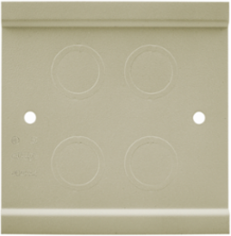 Metal Raceway Tap-Off Fitting 2-Gang Steel 4.9 Inch Ivory
