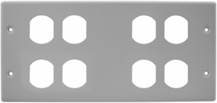 Raceway Plate, 4G Duplex, 4.9 Inch Width, Gray