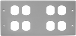 Raceway Plate, 4G Duplex, 4.9 Inch Width, Gray