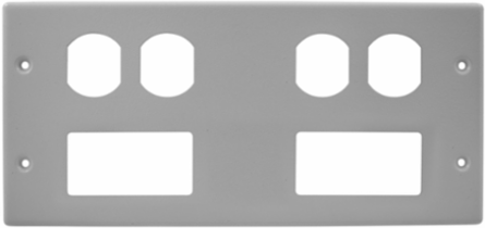 4-Gang Raceway Plate, Duplex and Style Line, 4.500 Inch Width