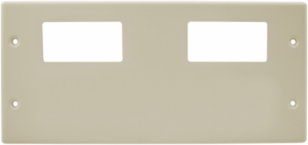 Metal Raceway Plate, 4-Gang, 4.9 Inch Width, Ivory
