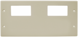 Metal Raceway Plate, 4-Gang, 4.9 Inch Width, Ivory