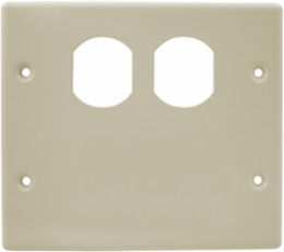 Metal Raceway Plate Double 2-Gang 1 Duplex/Blank, Scratch Resistant, 4.890 Inch Width