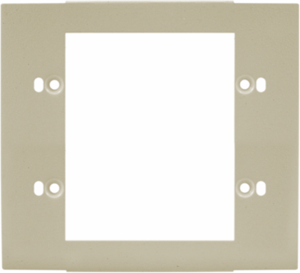 Metal Raceway Plate 2-Gang Ivory Cover Plate, 4.9 Inch Width