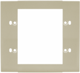 Metal Raceway Plate 2-Gang Ivory Cover Plate, 4.9 Inch Width