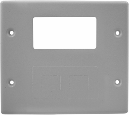 Metal Raceway Plate, Double, 2-Gang, 4.9 Inch Width, Gray