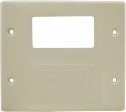 Metal Raceway Plate, Double 2-Gang, 4.9 Inch Width, Ivory