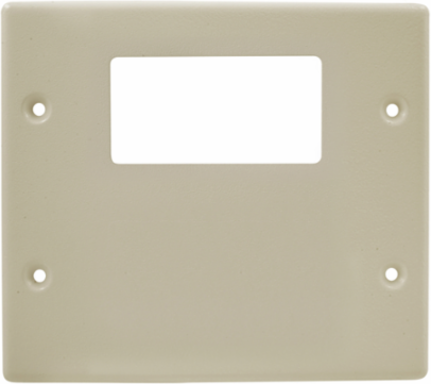 Metal Raceway Plate, Double, 2-Gang, Scratch Resistant, 4.8 Inch Width