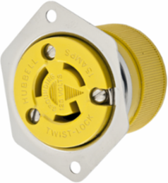 Twist-Lock Marine Grade Flanged Receptacle 15A 125V 2-Pole 3-Wire