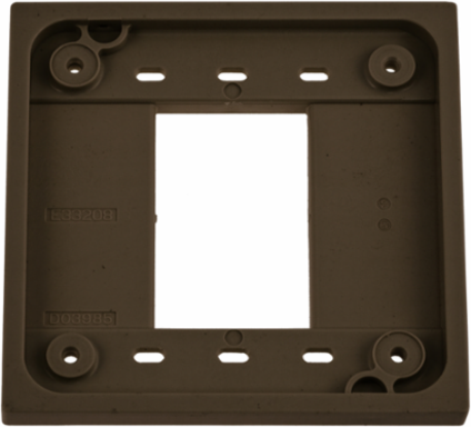 4-Plex Hospital Grade Adapter Plate, 4.78 Inch x 4.78 Inch, Brown