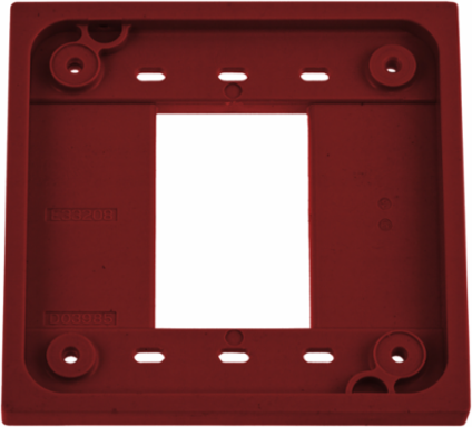 4-Plex Adapter Plate, Red, 4.78 Inch x 4.78 Inch x 0.58 Inch