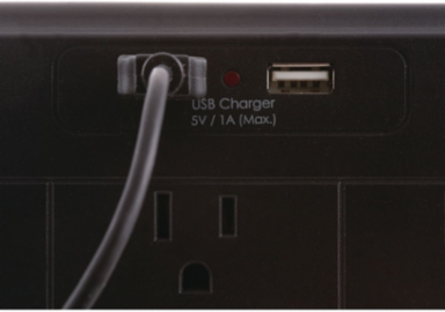 Surge Protector, 4 Outlet, 1050 Joules, 2.4A USB, 6 ft Cord
