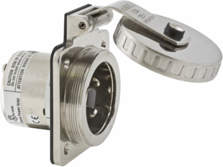 Marine Grade Shore Power Inlet 50A 125V 2-Pole 3-Wire Grounding Plug