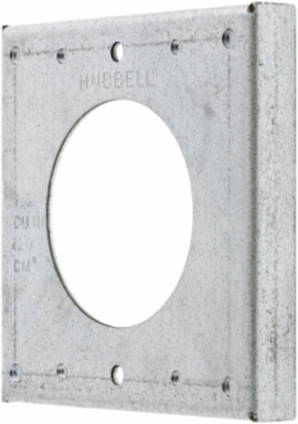 Twist-Lock Box Cover for 50A Receptacles, 4 Inch Square, Galvanized