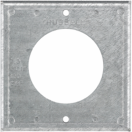 Twist-Lock Box Cover for 50A Receptacles, 4 Inch Square, Galvanized