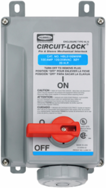 Heavy Duty 100A IEC Pin & Sleeve Receptacle, 4-Pole 5-Wire, Watertight