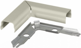 Metal Raceway 90 Degree Flat Elbow, Ivory, 2.790 Inch Width, Steel