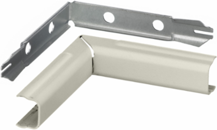 Metal Raceway Internal Elbow 5 Inch x 5 Inch Steel Ivory