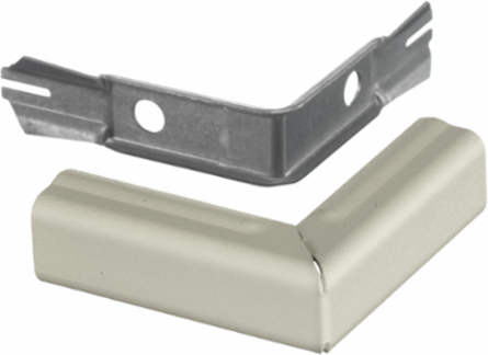 Metal Raceway External Elbow, Ivory, 3.250 Inch Width, Steel Material