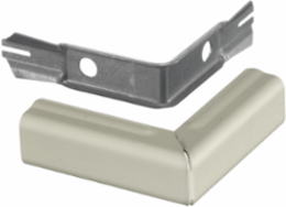 Metal Raceway External Elbow, Ivory, 3.250 Inch Width, Steel Material