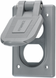 Weatherproof Cover 1-Gang 1 Duplex Opening Thermoplastic Gray 4.56 Inch x 2.89 Inch x 1.08 Inch